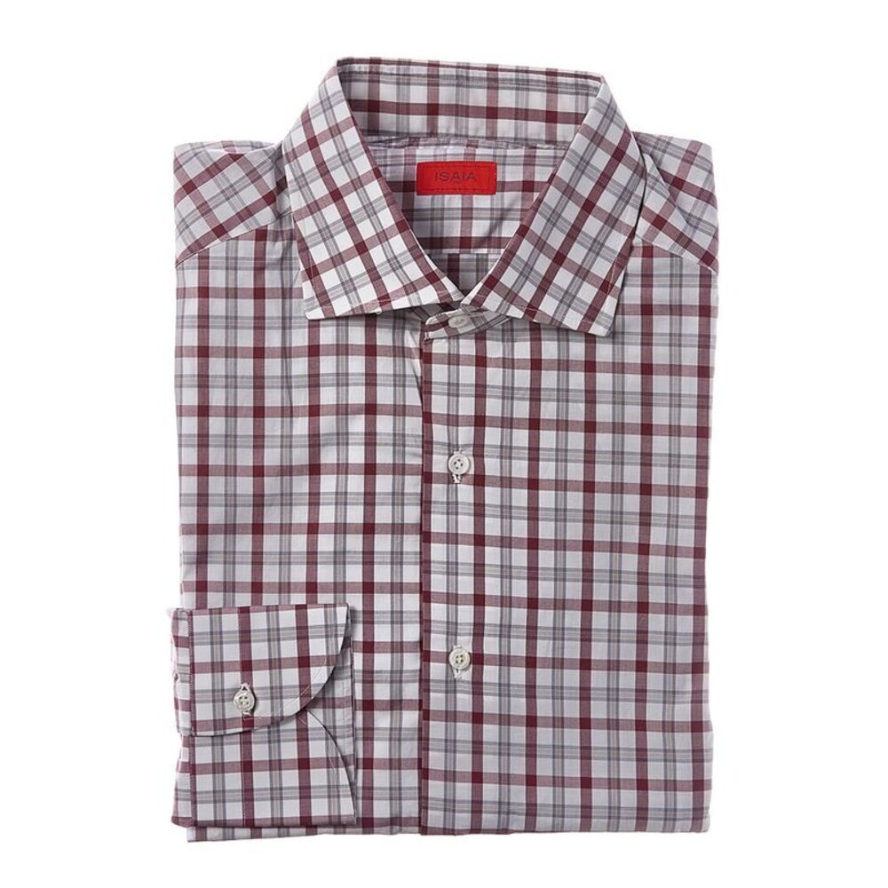 Isaia Mens Mix Dress Shirt, White